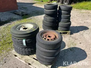 Landbrugsdæk og personvognshjul/dæk 19 styk