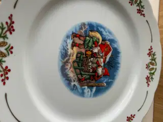 Firkløver julestel 26 cm tallerken 