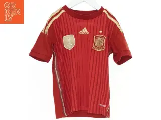 Spansk fodboldtrøje med navn og nummer fra Adidas (str. 128)