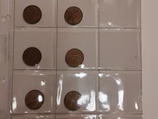 Danmark 11 stk. forskellige 5 ører i bronze