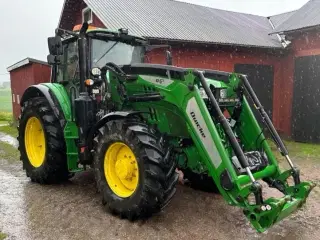 John Deere 6155M Med frontlæsser, frontlift og evt GPS anlæg