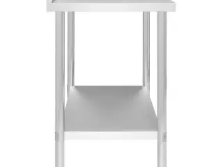 Arbejdsbord til køkken m. stænkplade 100x60x93 cm rustfrit stål
