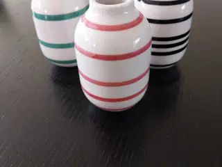 3 små kahler vaser