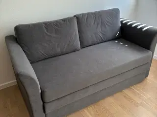 Sovesofa med magasin, mørkegrå sælges.