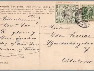 Julemærke 1906 på Postkort - Stemplet 23 - 12 - 1906