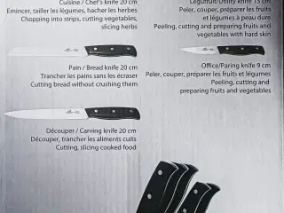Mon Bloc Knivblok - 6 dele 5 knive 