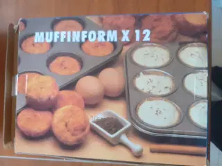 Muffinform ×12 non stick belægning 