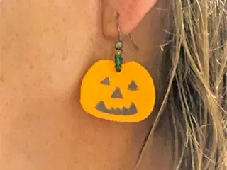 ØRERINGE med GRÆSKAR - HALLOWEEN - efterårssmykker