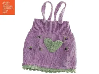 Strikket dukkekjole (str. Længde, 20 cm. b. 18 cm)