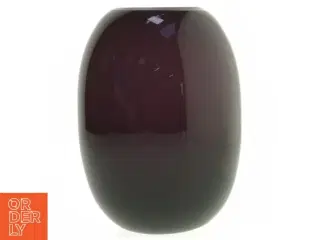 Mørk vase i glas (str. 20x14 cm)