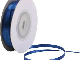 Kongeblå Satinbånd 3 mm - 30 meter til kreative projekter