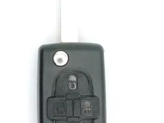 Flipnøgle rep sæt for Citroen og Peugeot 4 knaps uden batteri holder