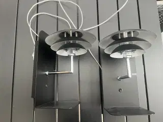 2 stk. Dyberg Larsen DL20 væglampe med USB, sort