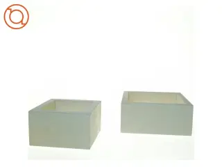 Kvadratisk hvide trækasser (str. 20 x 9 cm 15 x 9 cm)
