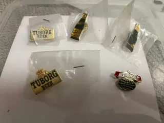 5 Tuborg pins/emblemer