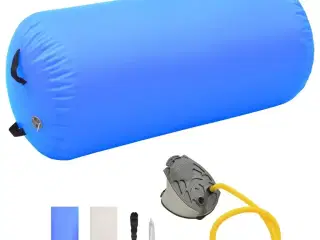 Oppustelig gymnastikrulle med pumpe 120x90 cm PVC blå