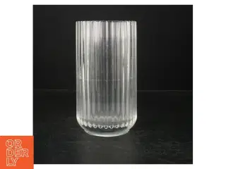 Riflet glasvase fra Lyngby (str. 20 cm)