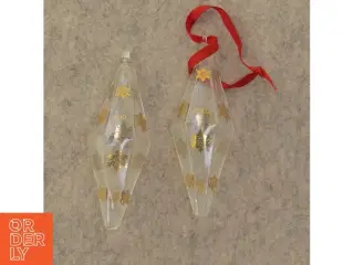 Samleobjekter: Julepynt fra Holmegaard: Golden Christmas glaspynt (str. 12 cm)