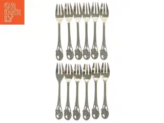 Sæt af 12 dessertgafler (str. 12 styk, 15 cm)