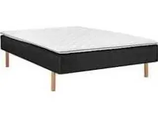 Huma Premium Boxseng med træben og Nordisk fjer Combi topmadras 120x200 cm