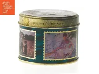Monet dekorativ metalæske (str. Ø. 7 cm. længde. 5,5 cm)