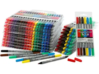 Colortime Dobbelttusch, streg 2,3+3,6 mm, ass. farver, 260 stk./ 1 pk.