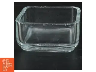 Glas kvadratisk skål (str. 9x9x5 cm)