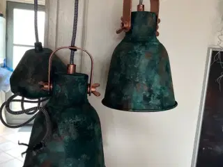 2 x Håndmalede lamper
