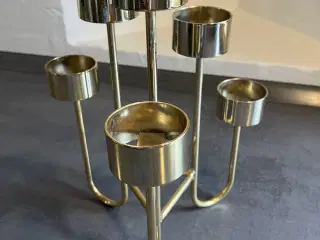 Triangel Lysestage i ægte guld