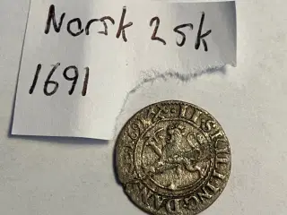 2 skilling 1691 Norge
