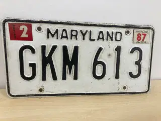 Maryland US nummerplade 