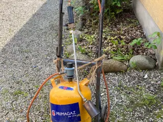 Gasbrænder med flaske og vogn