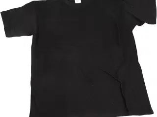 Børne T-shirt i sort, str. 7-8 år, 100% bomuld