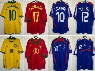 40+ originale fodboldtrøjer til salg 