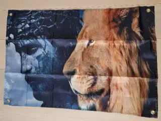 Stort flag Jesus og løven