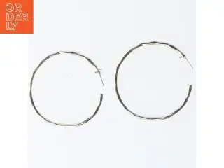 Store øreringe i sølv (str. Ø 6 cm)