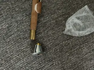 teak flagstang med flag og holder/fod (båd)