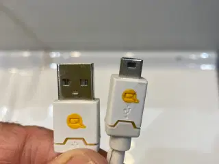 Lampe ladekabel med USB-A og USB Mini B stik