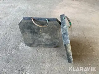 Støttebensplader 2 styk