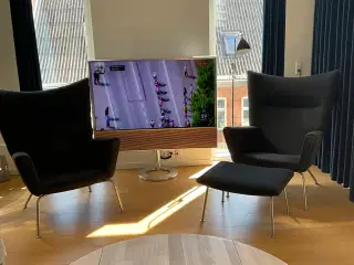 2 stk. Wegner WING CHAIR stole + skammel