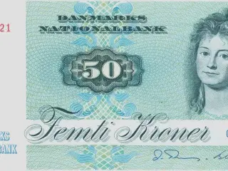DK. 50 kr. seddel fra 1985