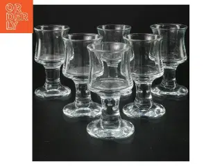 Glas snapseglas sæt (str. 6 stk Ø 5 cm længde 10 cm)