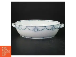 Porcelænsfad og skål med blåt mønster fra Hannibal (str. 30 cm)