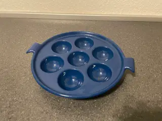 Emaljeret Æbleskivepande af støbejern