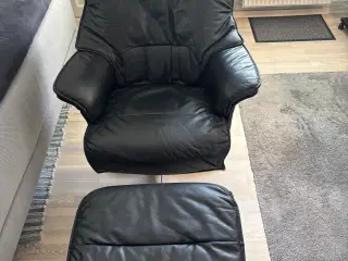 LÆNESTOL I LÆDER