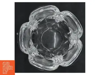 Glasblomst lysestage fra Royal Copenhagen (str. H 7 cm, ø 9,5 cm)