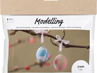 Mini DIY Kit Modellering, Marmorerede æg, 1 pk.