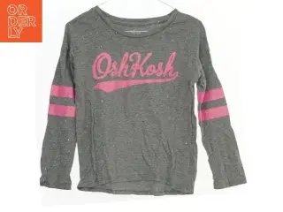 Langærmet grå bluse med pink detaljer fra OshKosh fra OshKosh (str. 104)