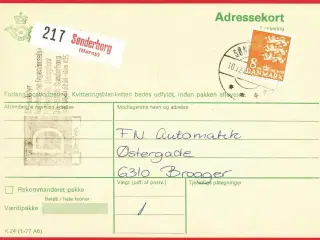 Adressekort fra Hørup, 1980