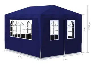 Festtelt 3 x 4 m blå